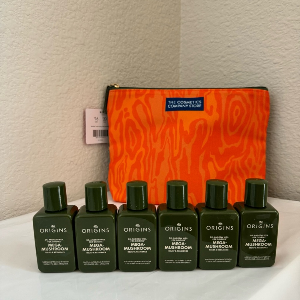 6 x Origins Dr Weil Mega-Mushroom Skin Relief & Resilience Lotion 1 oz 30ml mini